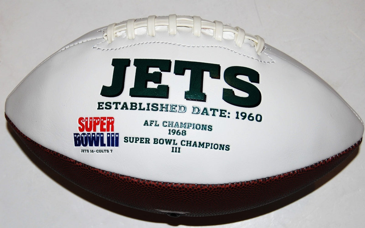 LEONARD WILLIAMS signed (NEW YORK JETS) Embroidered logo football W/COA