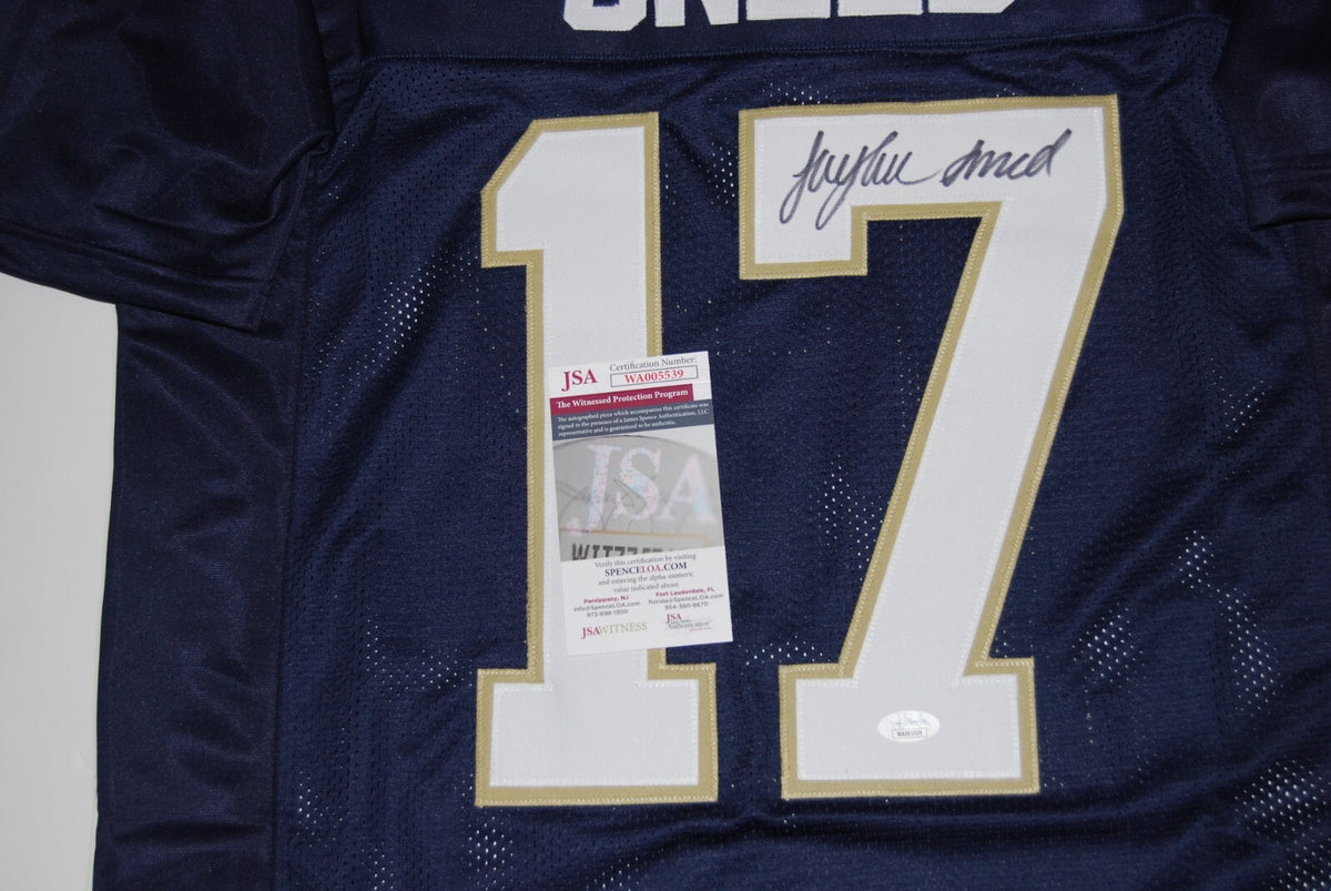 JAYLEN SNEED signed (NOTRE DAME FIGHTING IRISH) BLUE XL jersey JSA Witnessed