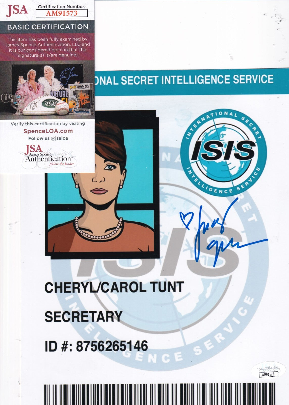 JUDY GREER signed (ARCHER) Charlotte/ Cheryl Tunt 8X10 photo JSA COA AM91573