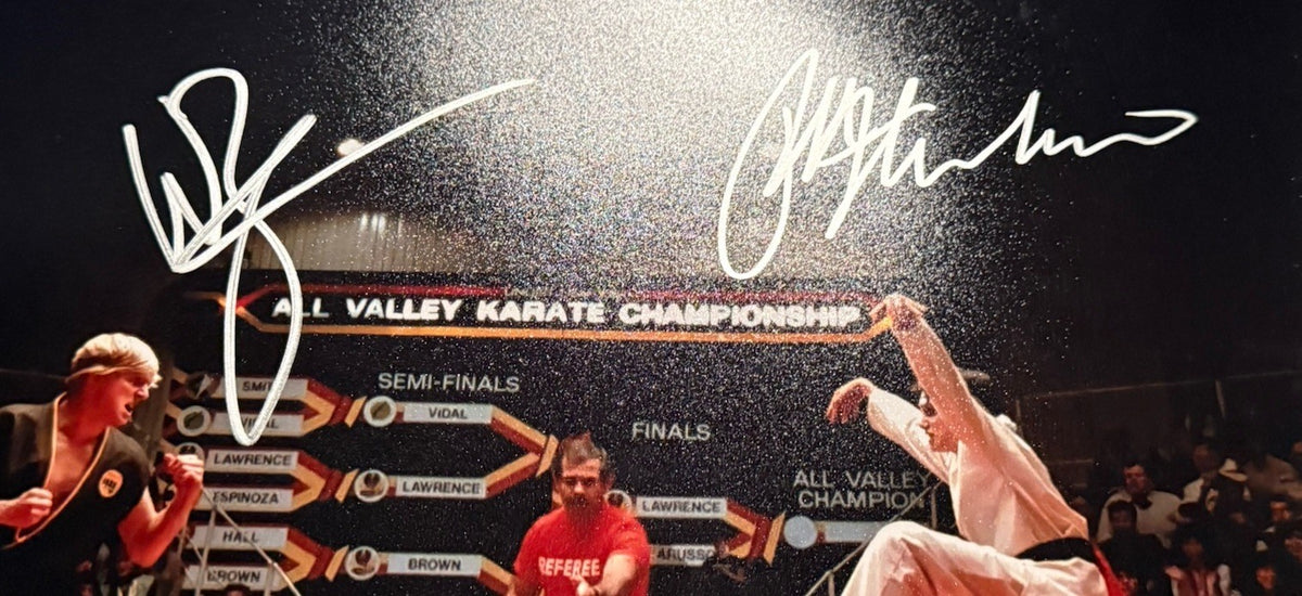 RALPH MACCHIO & WILLIAM ZABKA signed (THE KARATE KID) 11X14 photo Beckett BAS