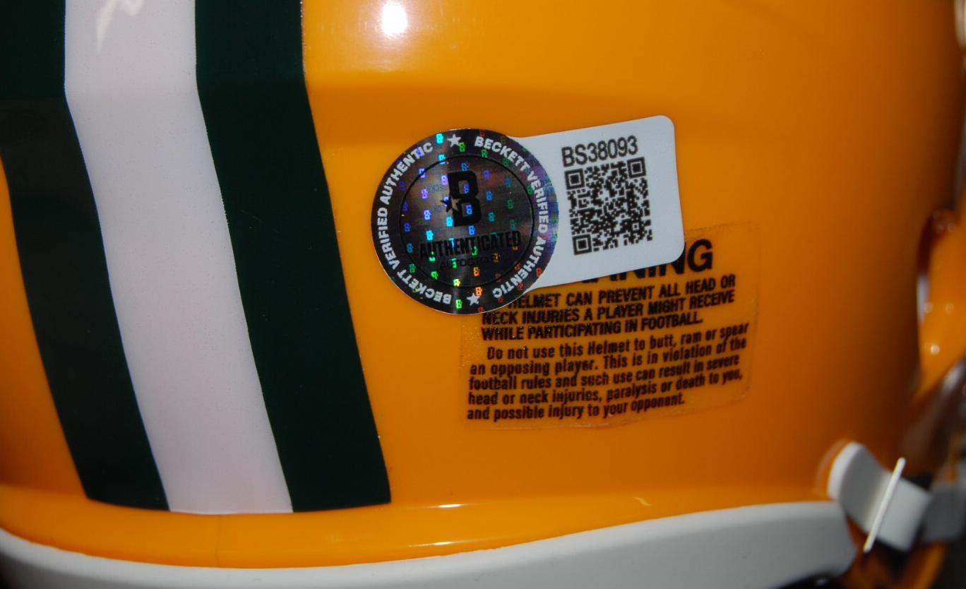 JERRY KRAMER signed (GREEN BAY PACKERS) mini football helmet BECKETT BAS BS38093