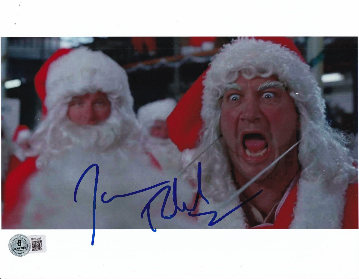 JIM BELUSHI signed (JINGLE ALL THE WAY) Santa Movie 8X10 photo BECKETT BR00227