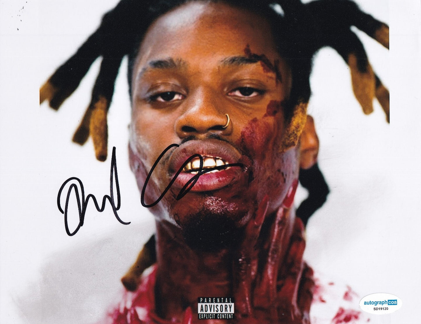 DENZEL CURRY signed (BLACK FLAG FREESTYLE) Rap Music 8X10 photo ACOA SD19120