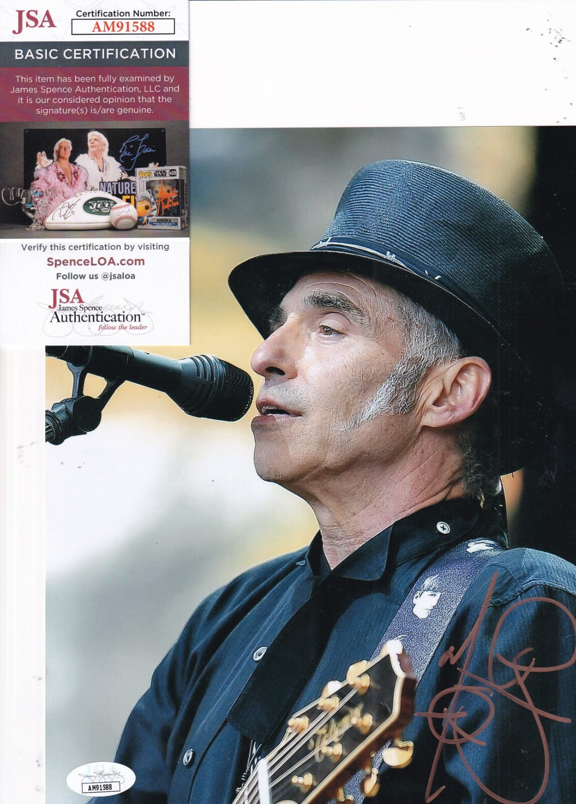 NILS LOFGREN signed (SPRINGSTEEN E-STREET BAND) Music 8X10 photo JSA COA AM91588