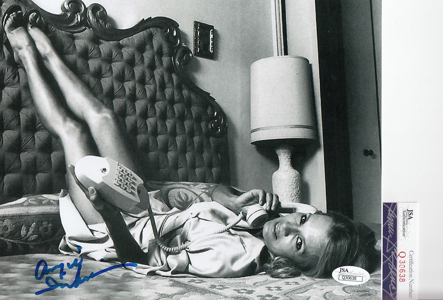 Angie Dickinson signed *Police Woman* Sexy movie 8x10 photo JSA COA Q30638