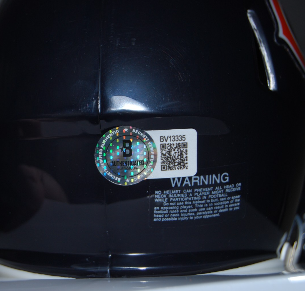 RICHARD DENT signed (CHICAGO BEARS) HOF mini football helmet BECKETT BV13335