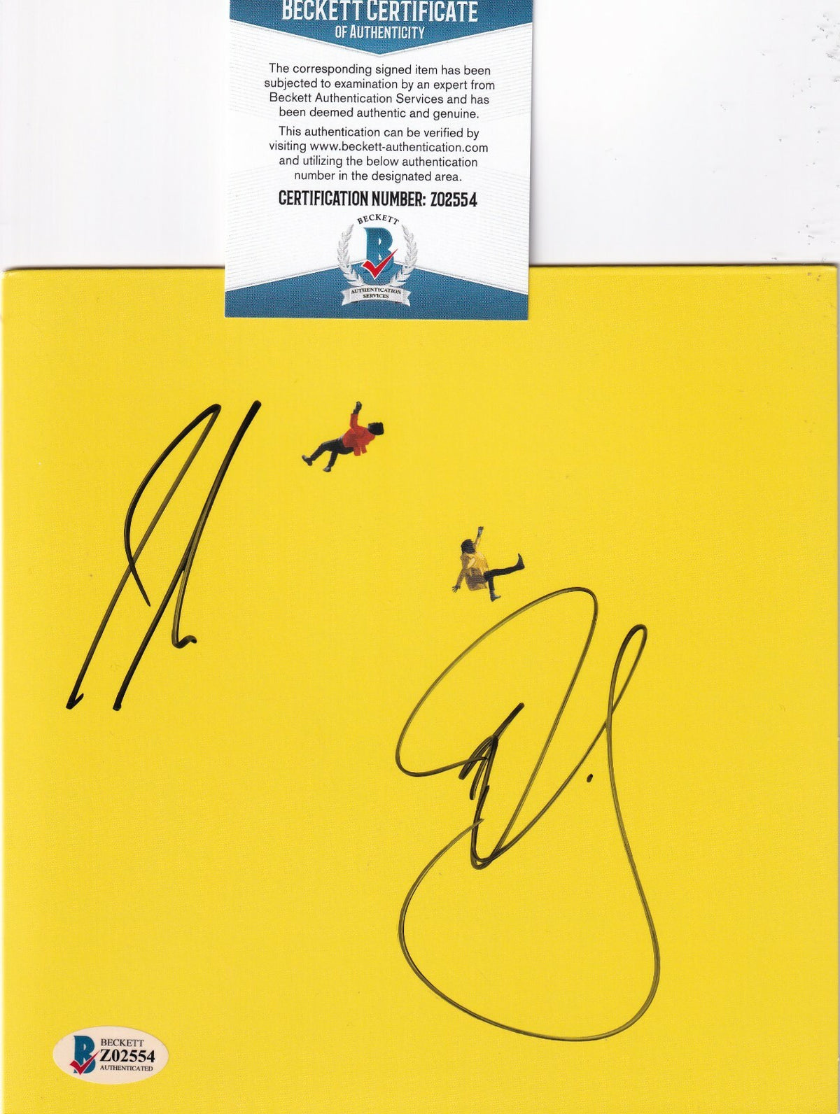 DAN + SHAY Signed "I Should Probably go to Bed" 7" Vinyl Record Cover BAS Z02554