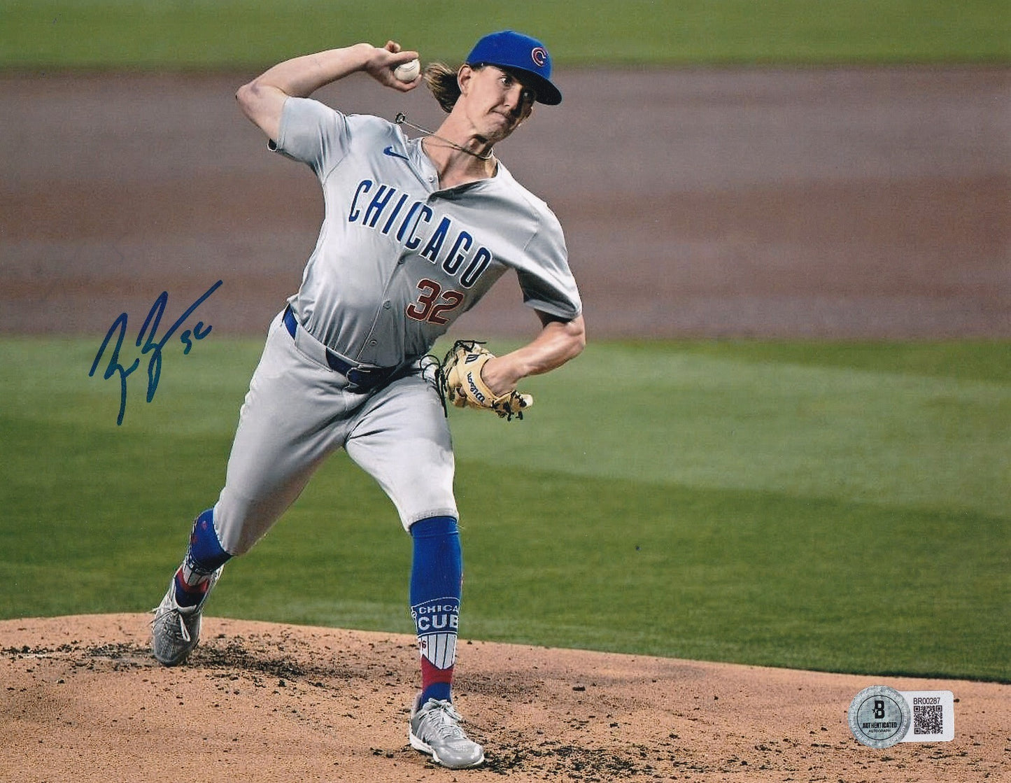 BEN BROWN signed (CHICAGO CUBS) baseball 8X10 photo BECKETT BAS BR00287