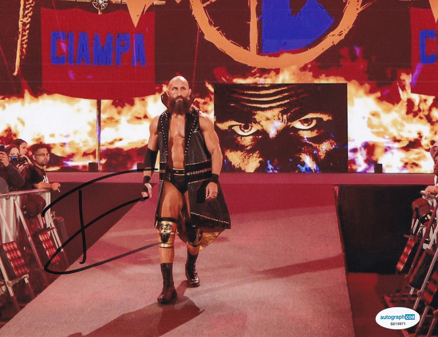 TOMMASO CIAMPA signed (WWE) WRESTLING Smackdown NXT 8X10 photo ACOA SD18971
