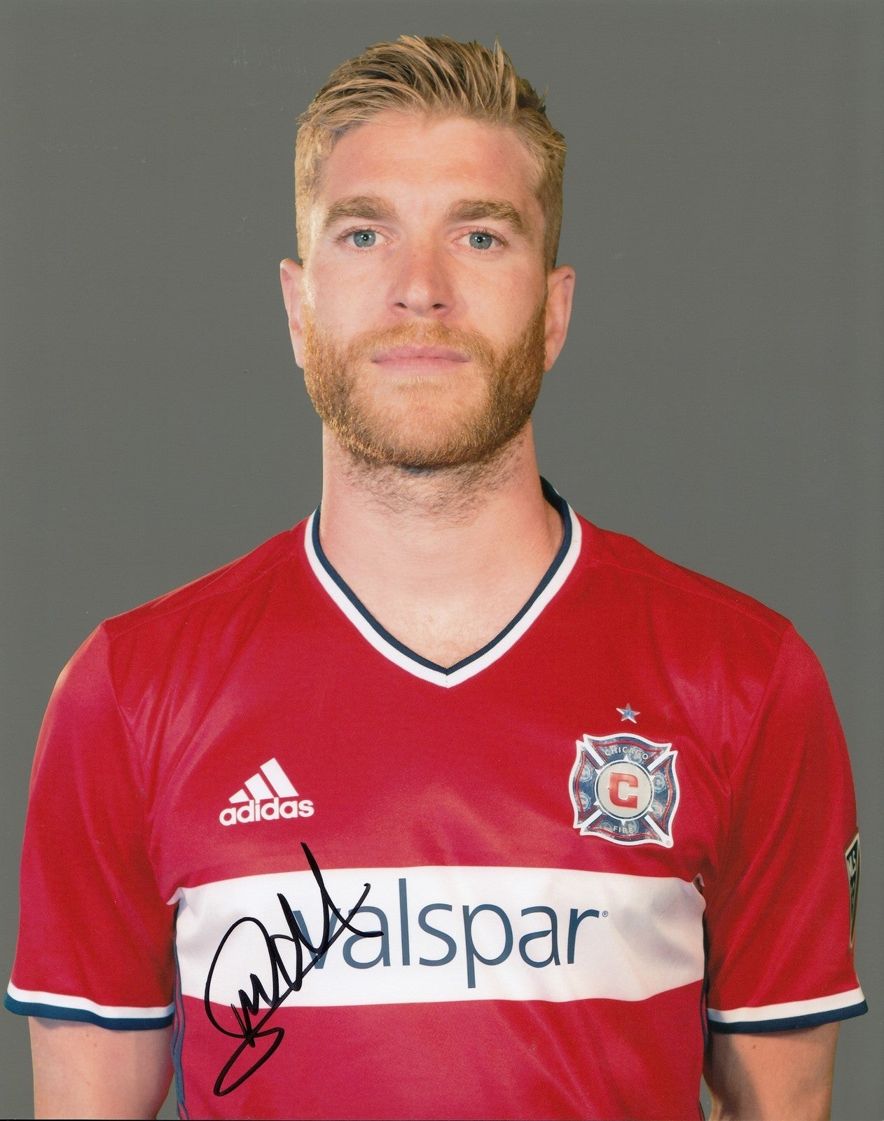 MICHAEL DE LEEUW signed *CHICAGO FIRE* MLS SOCCER 8X10 (FC GRONINGEN) W/COA #1