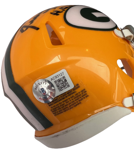JERRY KRAMER signed (GREEN BAY PACKERS) mini football helmet BECKETT BAS AC93127