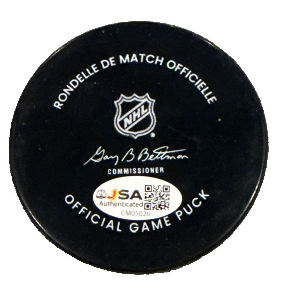 SERGEI MURASHOV signed (PITTSBURGH PENGUINS) hockey game puck JSA CM05026