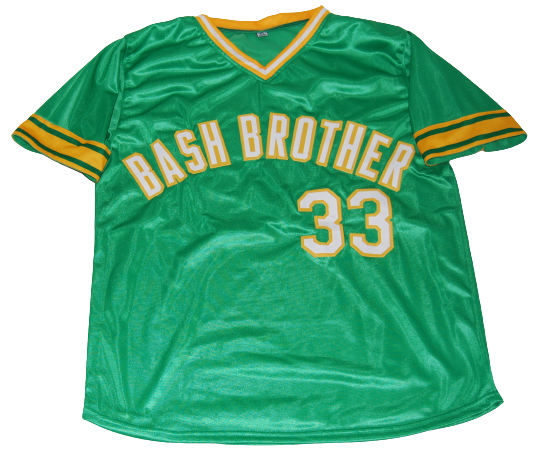 JOSE CANSECO signed (BASH BROTHER) Custom green A'S baseball jersey BECKETT BAS