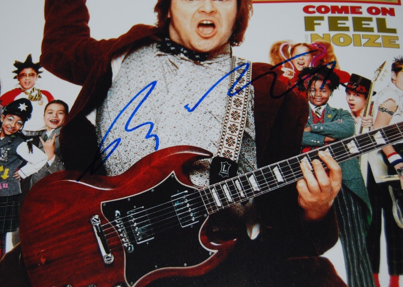 RICHARD LINKLATER signed (SCHOOL OF ROCK) Director 12x18 Movie poster BECKETT