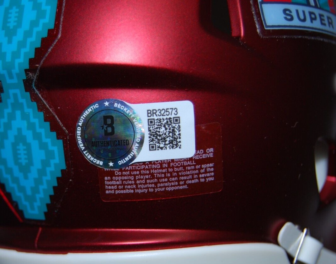 ANDY REID signed (KANSAS CITY CHIEFS) SB mini football helmet BECKETT BR32573