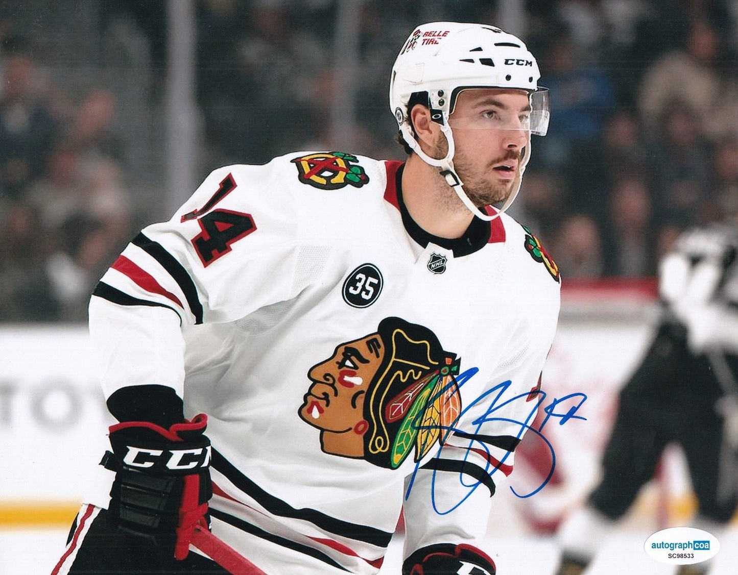 BORIS KATCHOUK signed (CHICAGO BLACKHAWKS) Hockey 8X10 photo ACOA SC98533