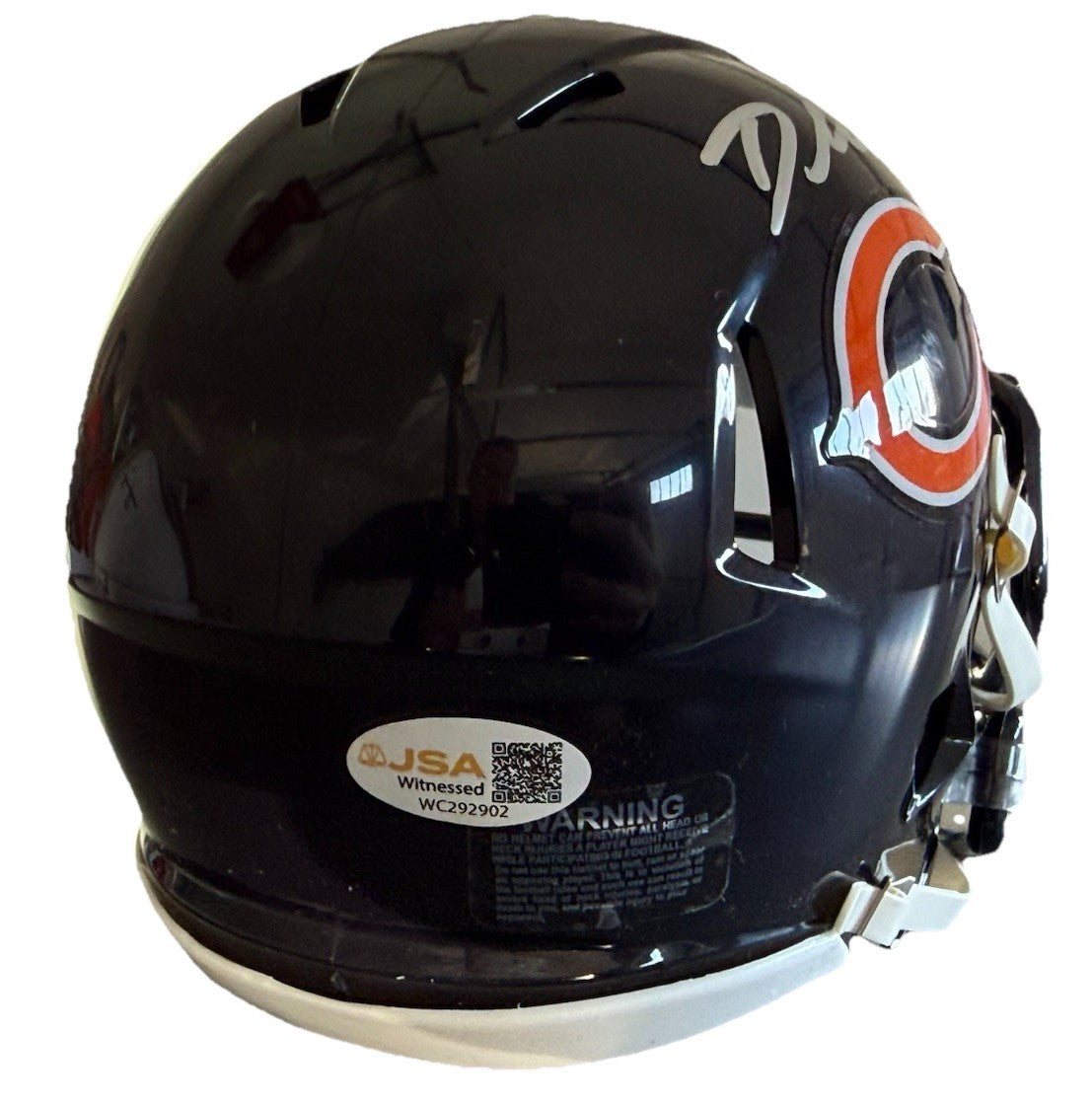 DEANDRE SWIFT signed (CHICAGO BEARS) mini football helmet JSA Witness WC292902