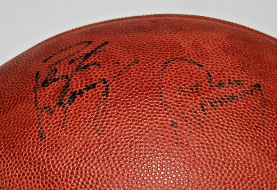 PEYTON and ARCHIE MANNING signed WILSON NFL game football BECKETT BAS FATHER SON