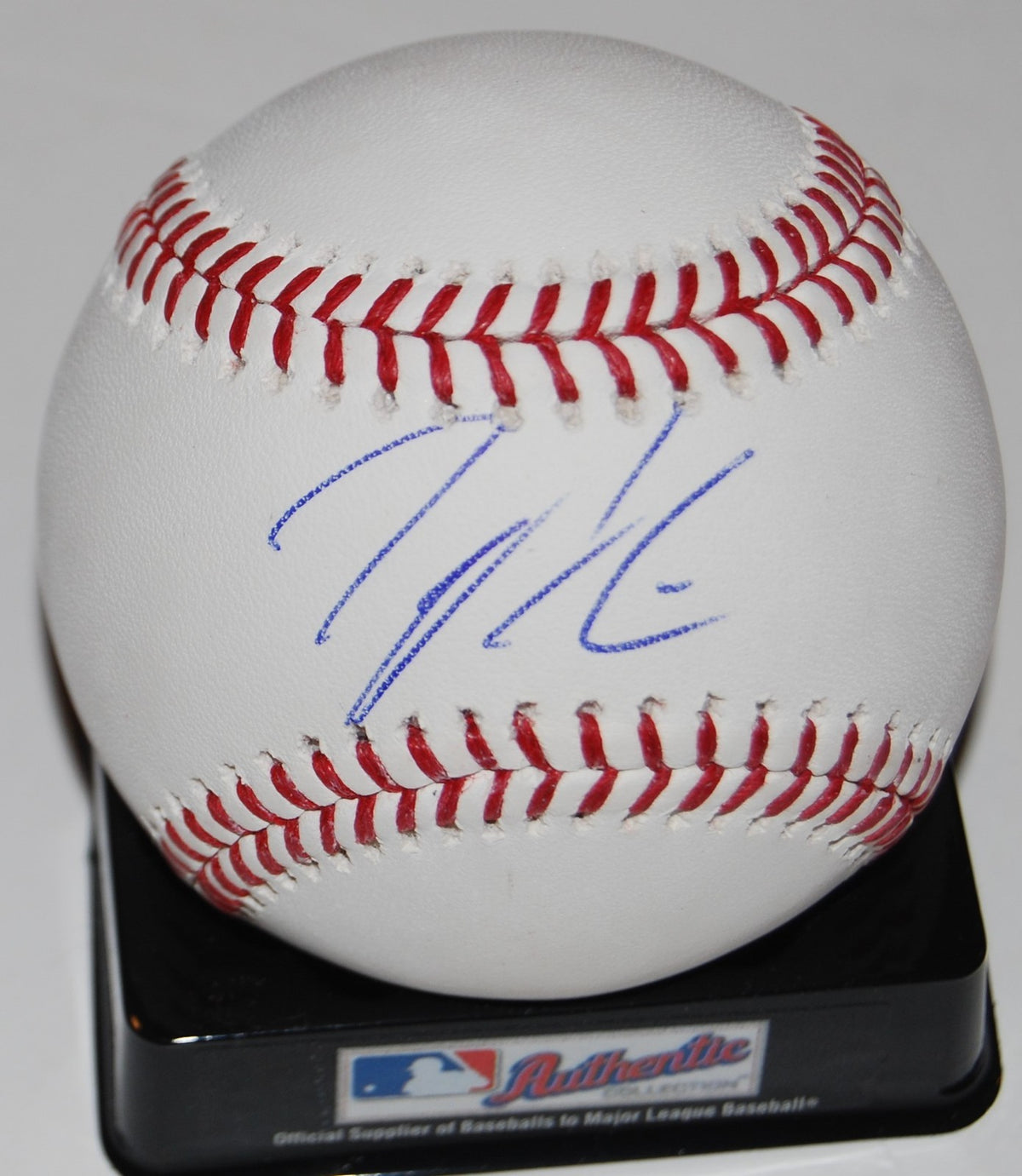 TYLER NEVIN signed OML Major League baseball (COLROADO ROCKIES) W/COA
