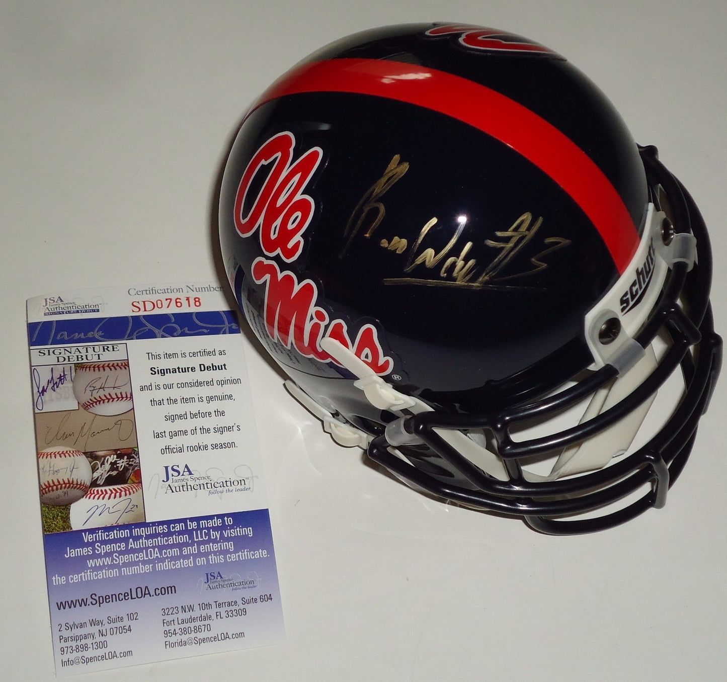 Robert Nkemdiche Signed Ole Miss Mini Helmet JSA w/coa Runnin Rebels Football 