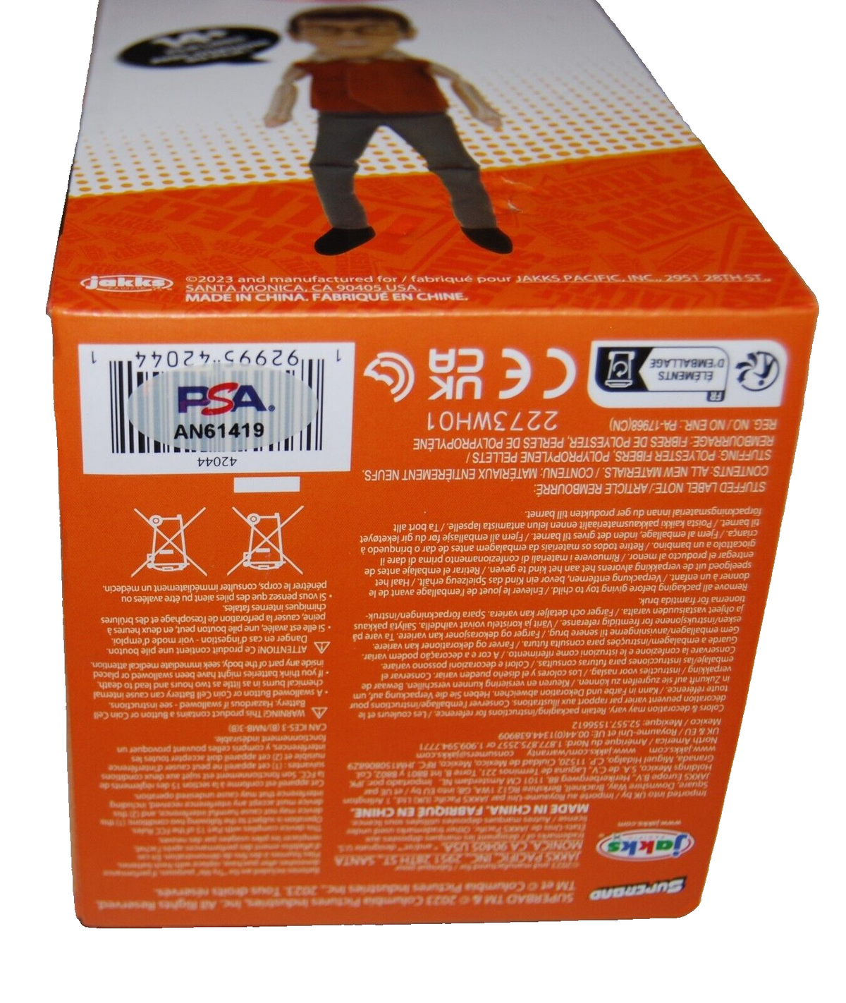 CHRISTOPHER MINTZ-PLASSE signed (MCLOVIN) SUPER BAD Talking Doll PSA/DNA AN61409