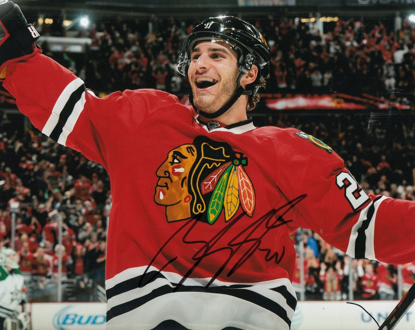 BRANDON SAAD signed (CHICAGO BLACKHAWKS) HOCKEY 8X10 photo AUTOGRAPHED W/COA #4