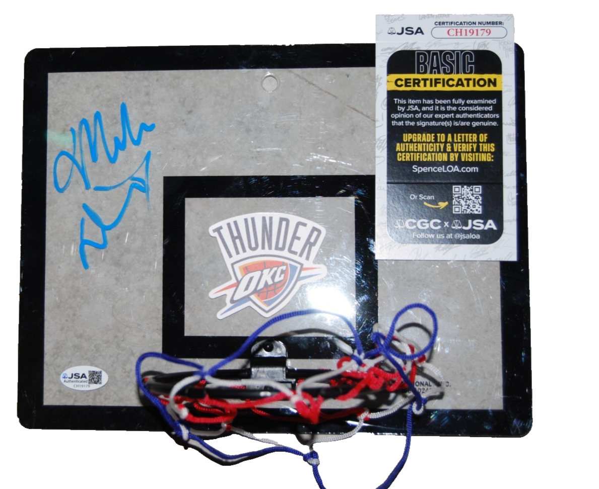 MARK DAIGNEAULT signed (OKLAHOMA CITY THUNER) NBA Toy Mini Rim Hoop JSA CH19179