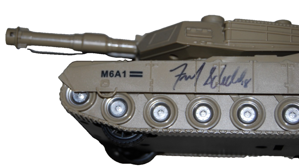 FRANK SCHWINDEL signed (CHICAGO CUBS) FRANK THE TANK toy tank PSA/DNA 3T74227