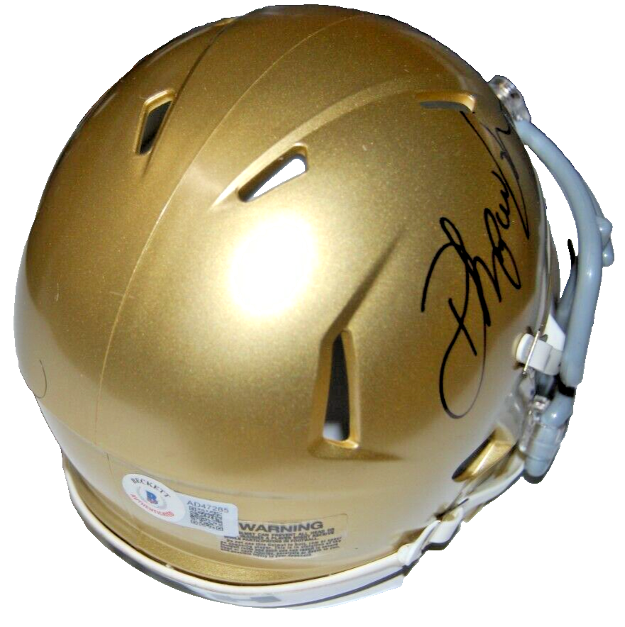 DAVID ANSPAUGH signed (NOTRE DAME IRISH) MINI HELMET *Rudy* BECKETT AD47285