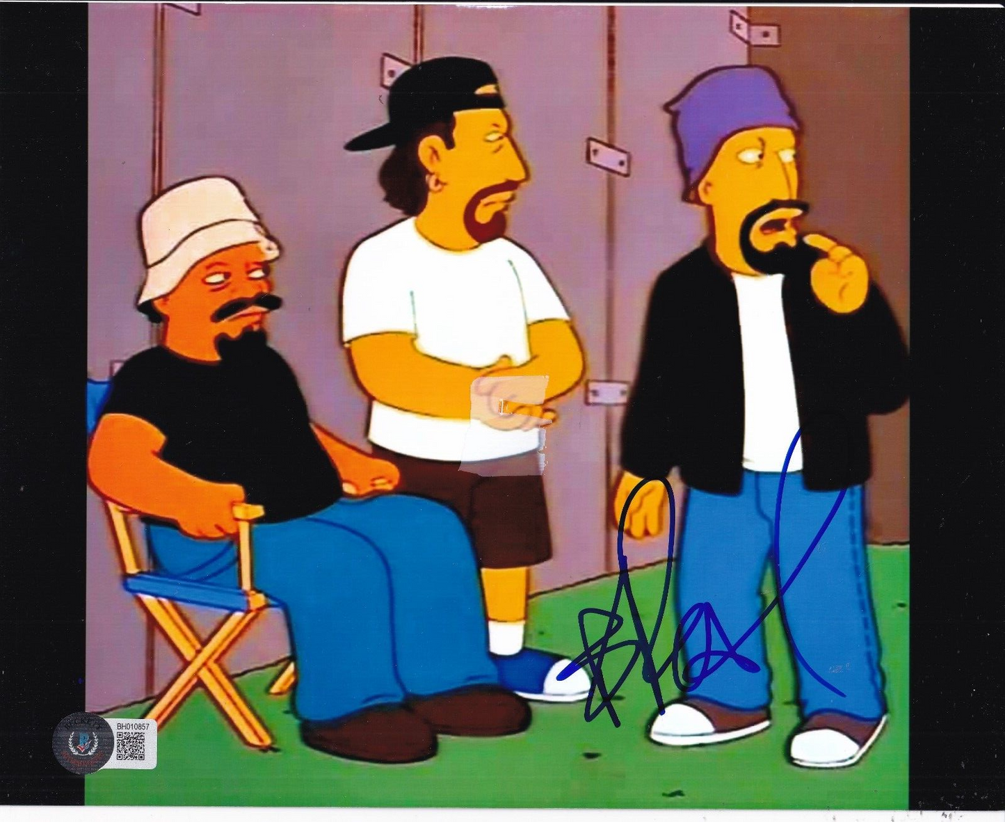 B-REAL signed (CYPRESS HILL) Simpsons Music 8X10 photo BECKETT BAS BH010857