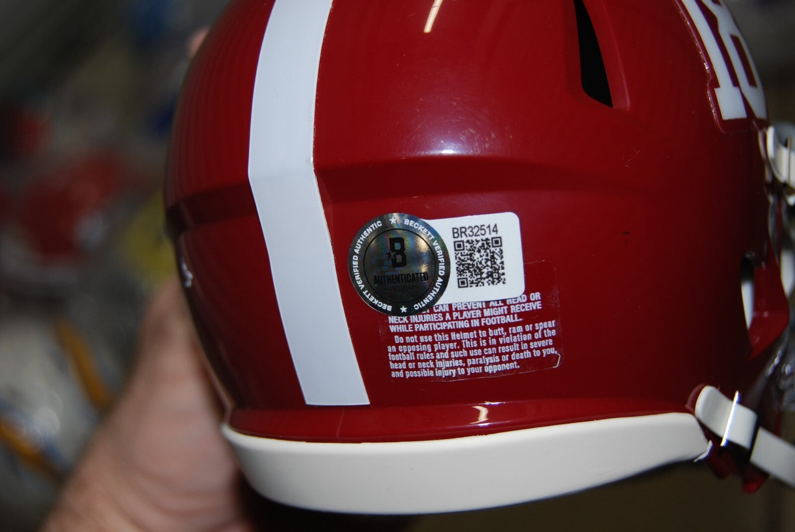 CJ DEPPRE signed (ALABAMA CRIMSON TIDE) mini football helmet BECKETT BAS BR32514