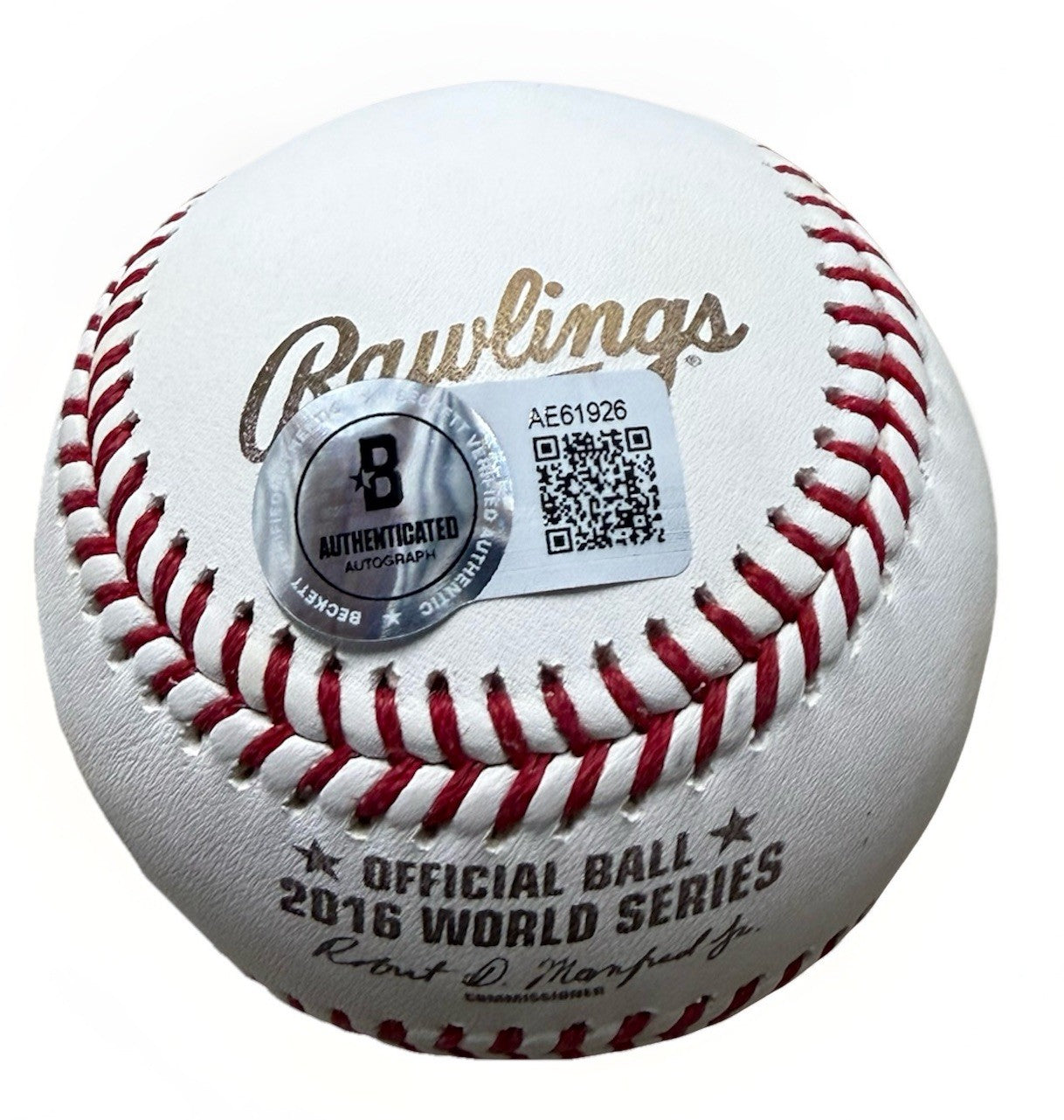 EDDIE VEDDER signed (Pearl Jam) 2016 World Series OML baseball BECKETT AE61926