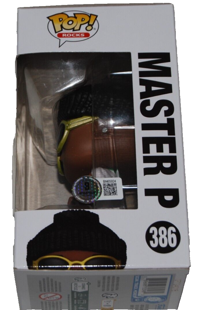 MASTER P signed (NO LIMIT) Funko Pop Rocks #386 Percy Miller BECKETT BAS BN65924
