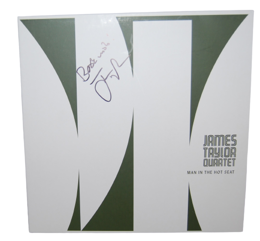 JAMES TAYLOR QUARTET signed (MAN IN THE HOT SEAT) Record LP BECKETT BAS BH033978