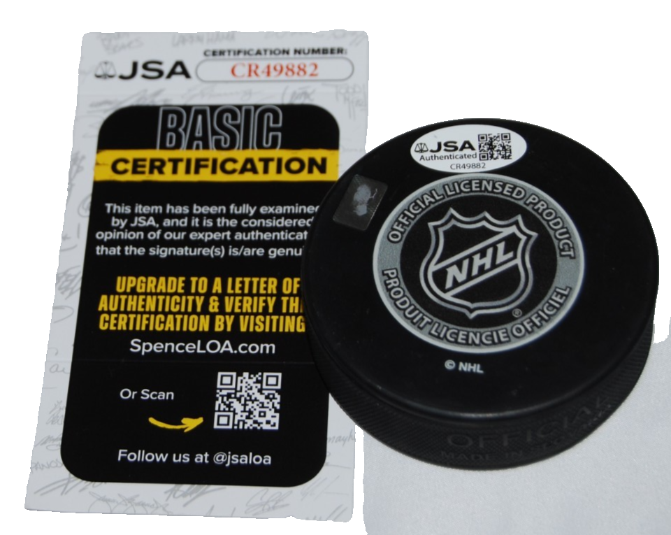 CONNOR BEDARD signed (CHICAGO BLACKHAWKS) 2023 Nashville Draft puck JSA CR49882