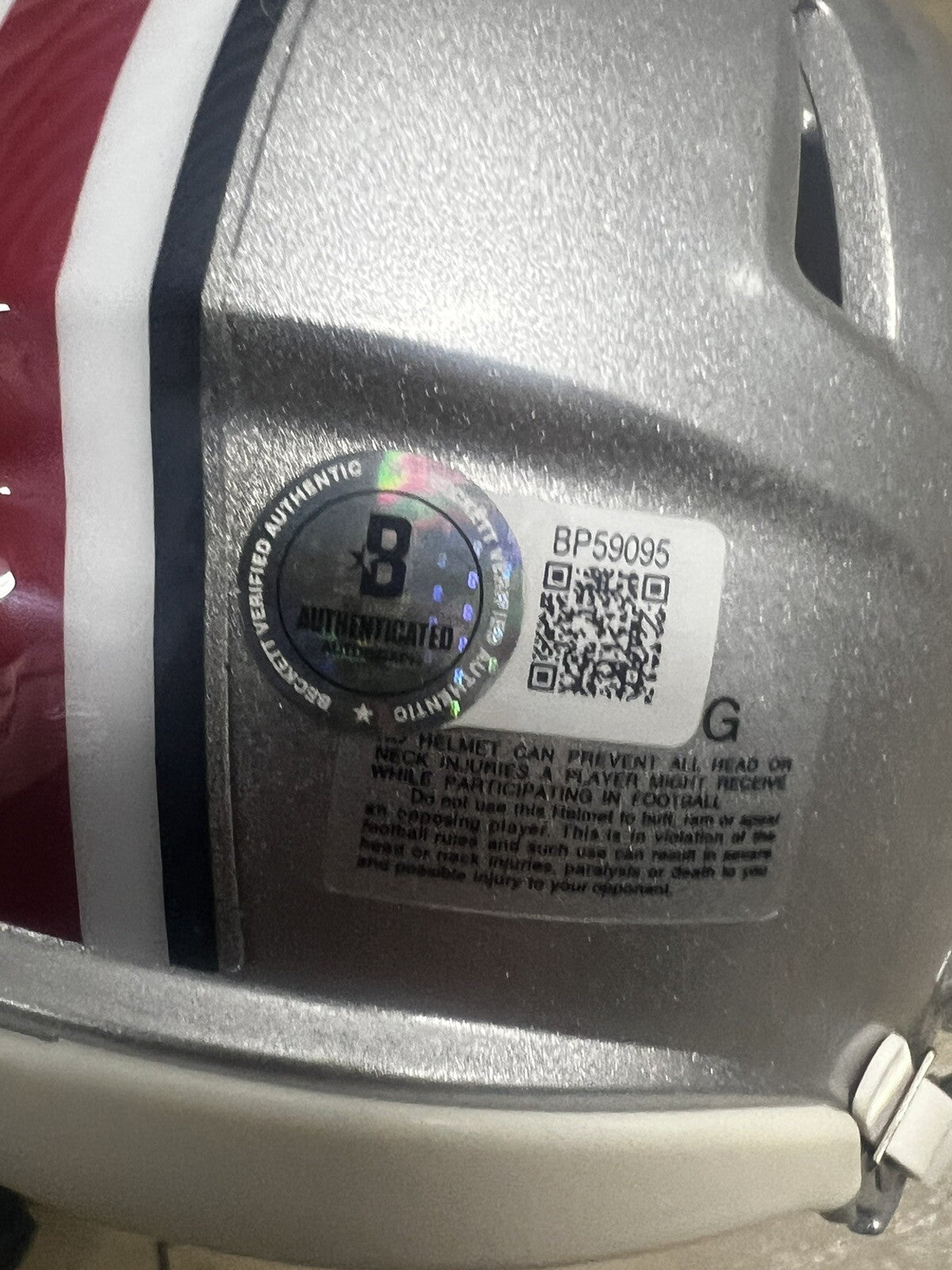 JUSTIN FIELDS signed (OHIO STATE BUCKEYES) mini football helmet BECKETT BP59095