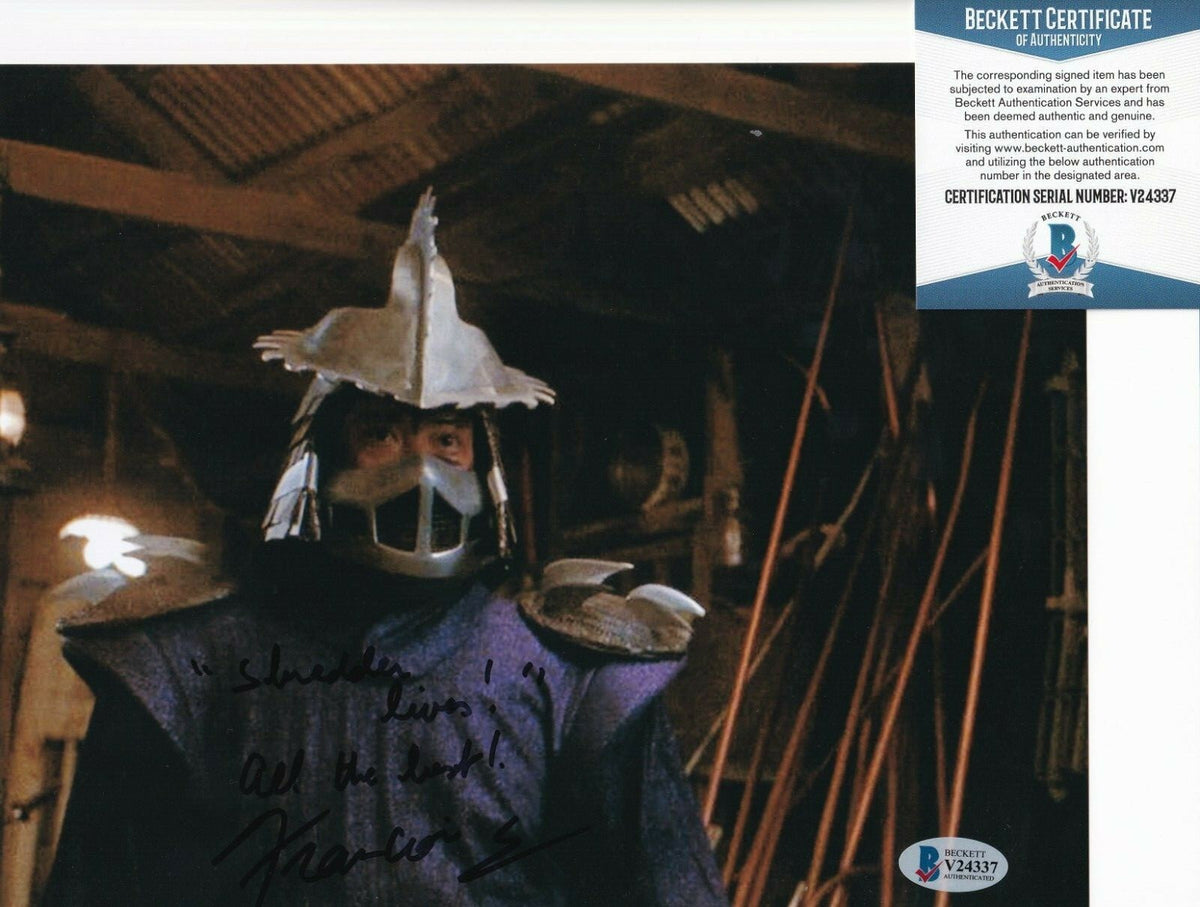 FRANCOIS CHAU signed (TEENAGE MUTANT NINJA TURTLES) Shredder 8X10 BECKETT V24337