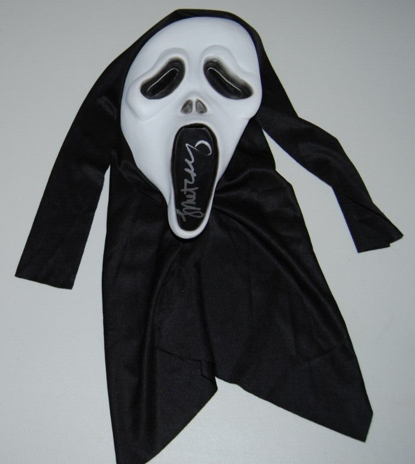 LAURIE METCALF signed (SCREAM) Ghostface mask Mrs Loomis BECKETT BN71117