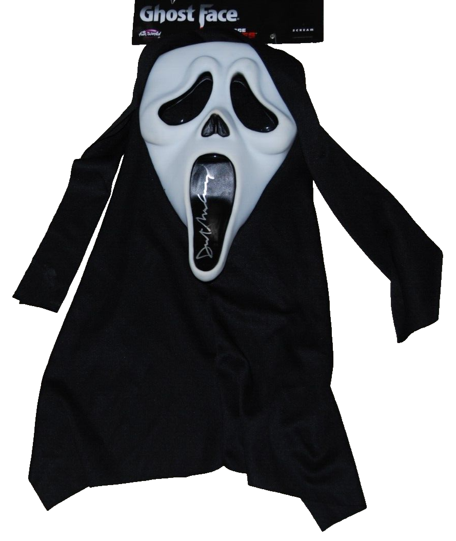 DERMOT MULRONEY signed (SCREAM) Ghostface Halloween mask BECKETT BAS BP89856