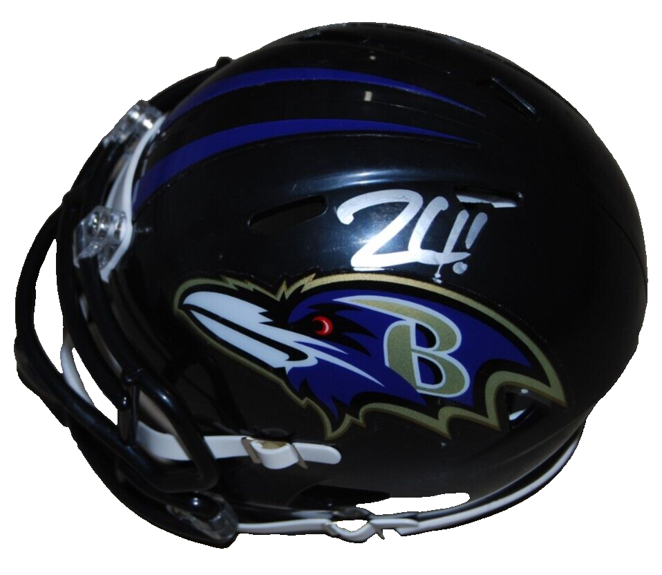 ZAY FLOWERS signed (BALTIMORE RAVENS) mini football helmet PSA/DNA AO26418