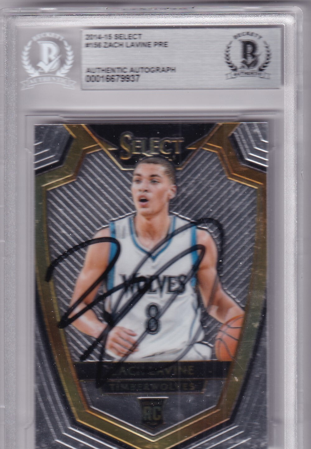 ZACH LAVINE signed (2014-15 SELECT) Rookie BULLS card BECKETT BAS 00016679937