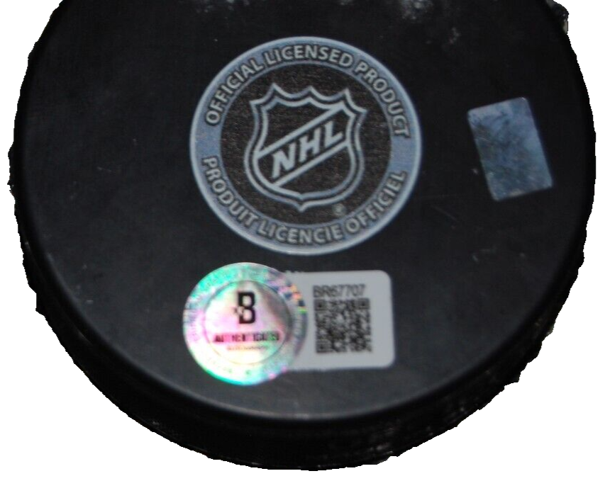 PAUL COFFEY signed (EDMONTON OILERS) hockey puck BECKETT BAS BR67707