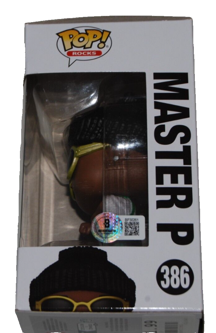 MASTER P signed (NO LIMIT) Funko Pop Rocks #386 Percy Miller BECKETT BAS BP30261