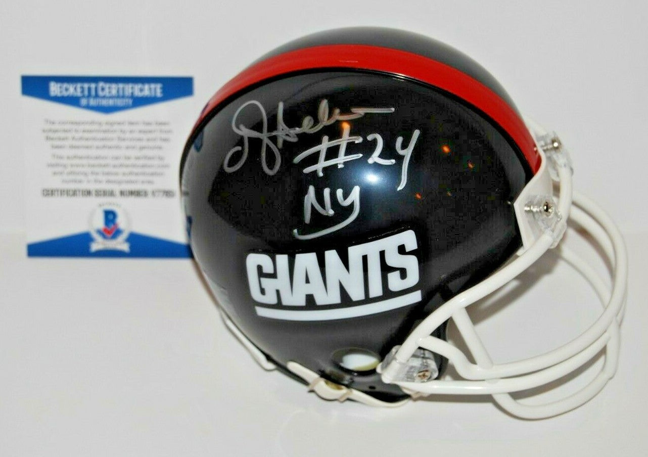 OTTIS O.J. ANDERSON signed (NEW YORK GIANTS) mini football helmet BECKETT V77651