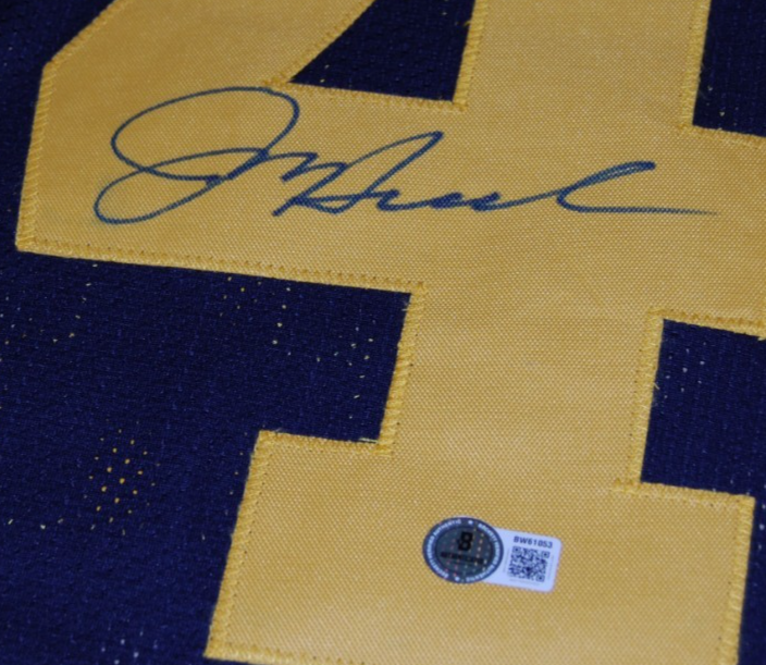 JIM HARBAUGH signed (MICHIGAN WOLVERINES) football jersey BECKETT BAS BW61053