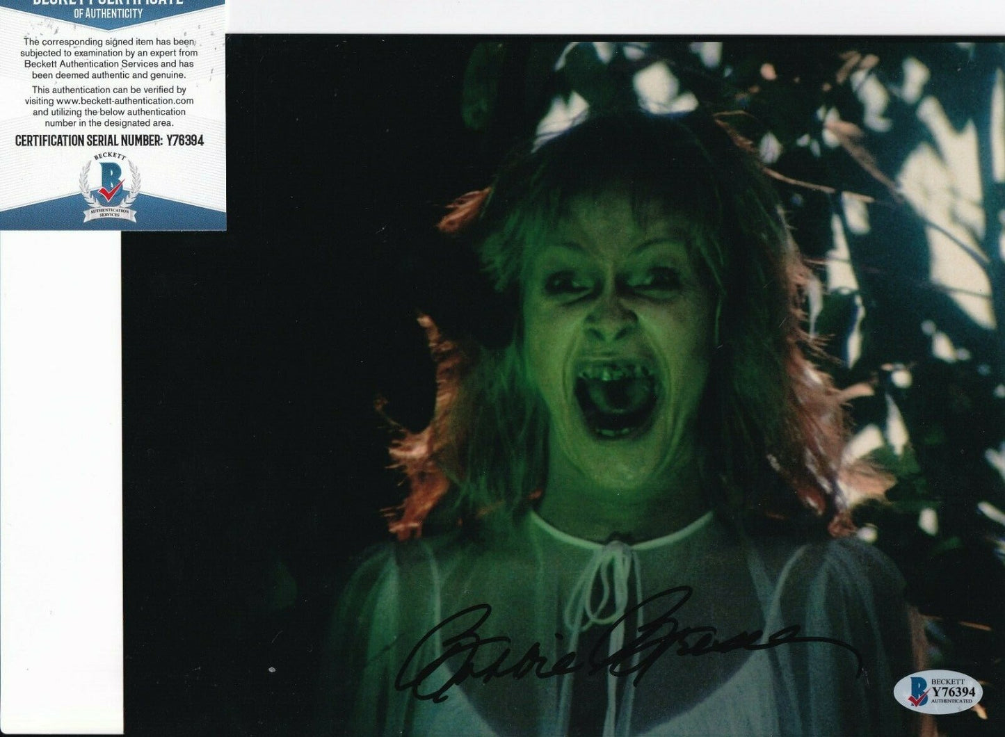 BOBBIE BRESEE signed (MAUSOLEUM) MOVIE Susan 8X10 photo BECKETT BAS Y76394