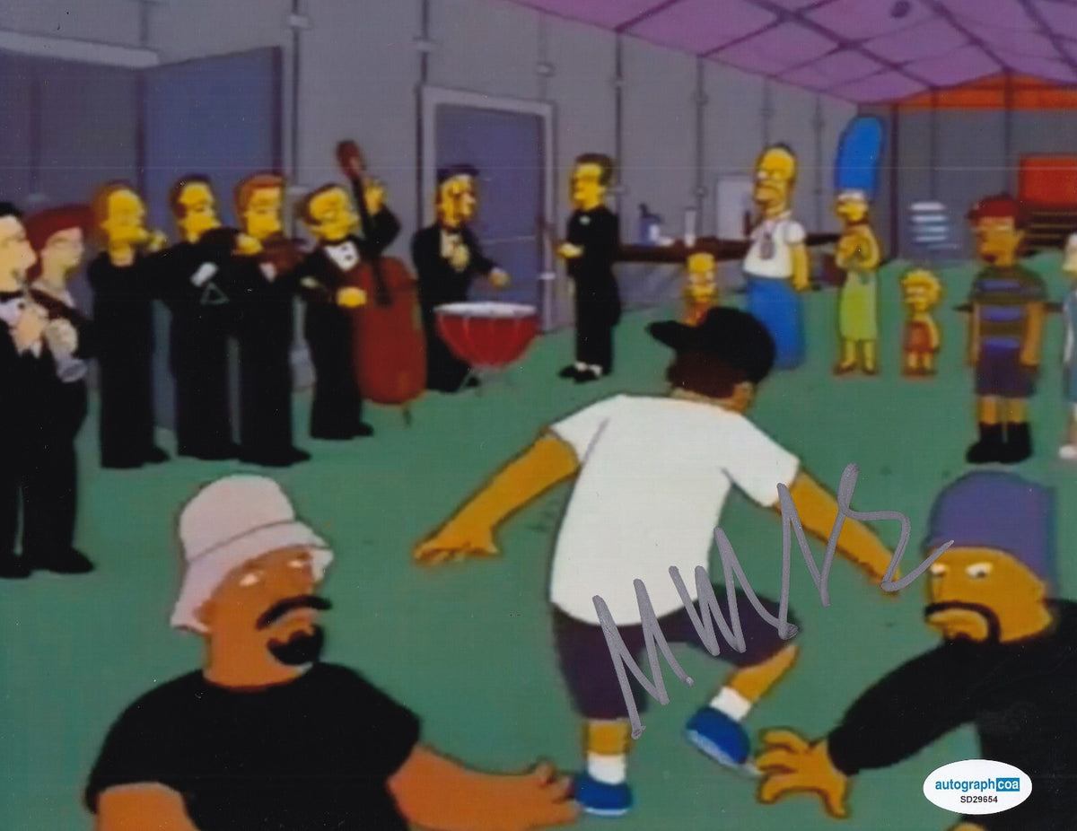 DJ MUGGS signed (CYPRESS HILL) The Simpsons 8x10 photo ACOA SD29654