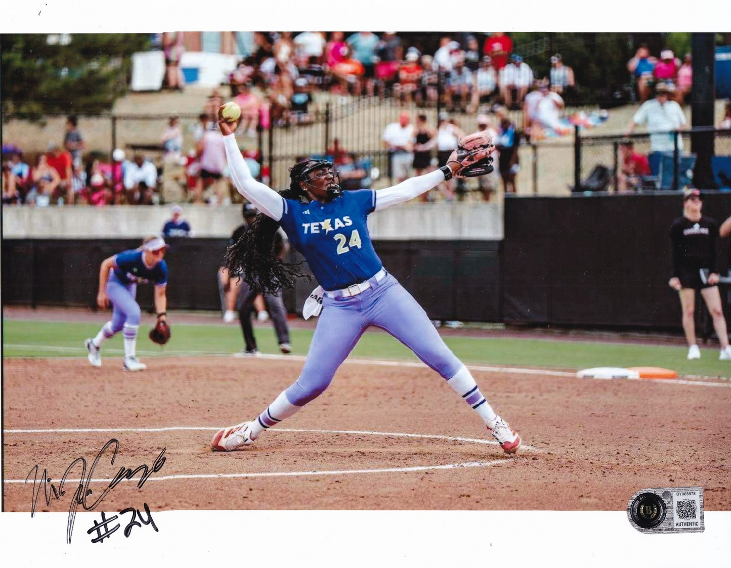 NIJAREE CANADY signed (TEXAS VOLTS) softball 8X10 photo BECKETT BAS BY085578