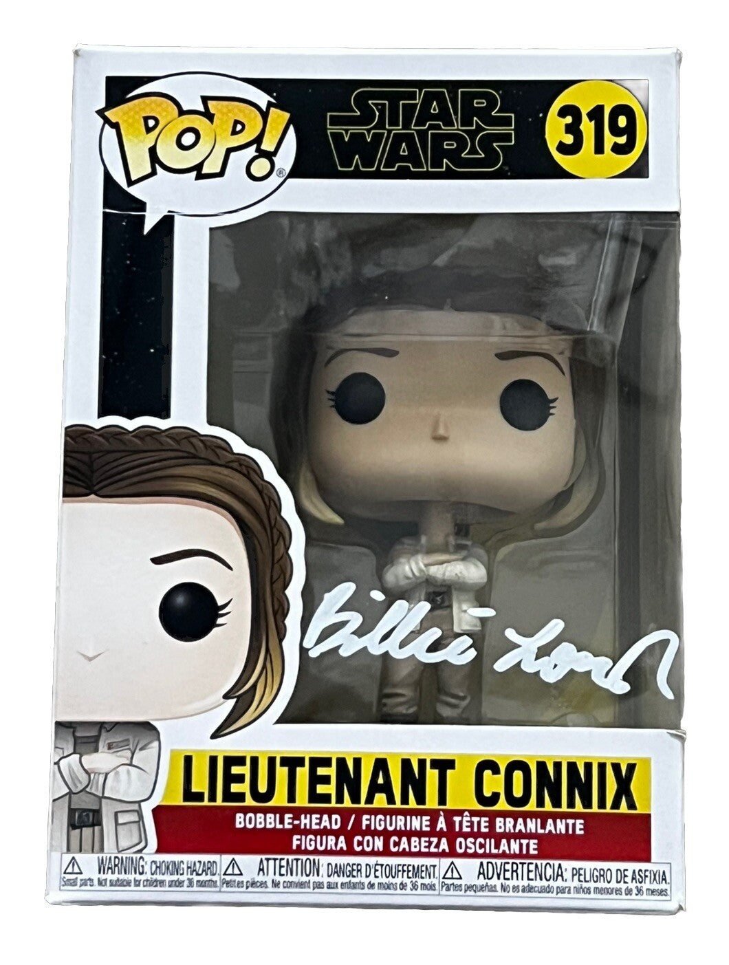 BILLIE LOURD signed (STAR WARS) Lieutenant Connix Funko Pop #319 PSA/DNA AO73829