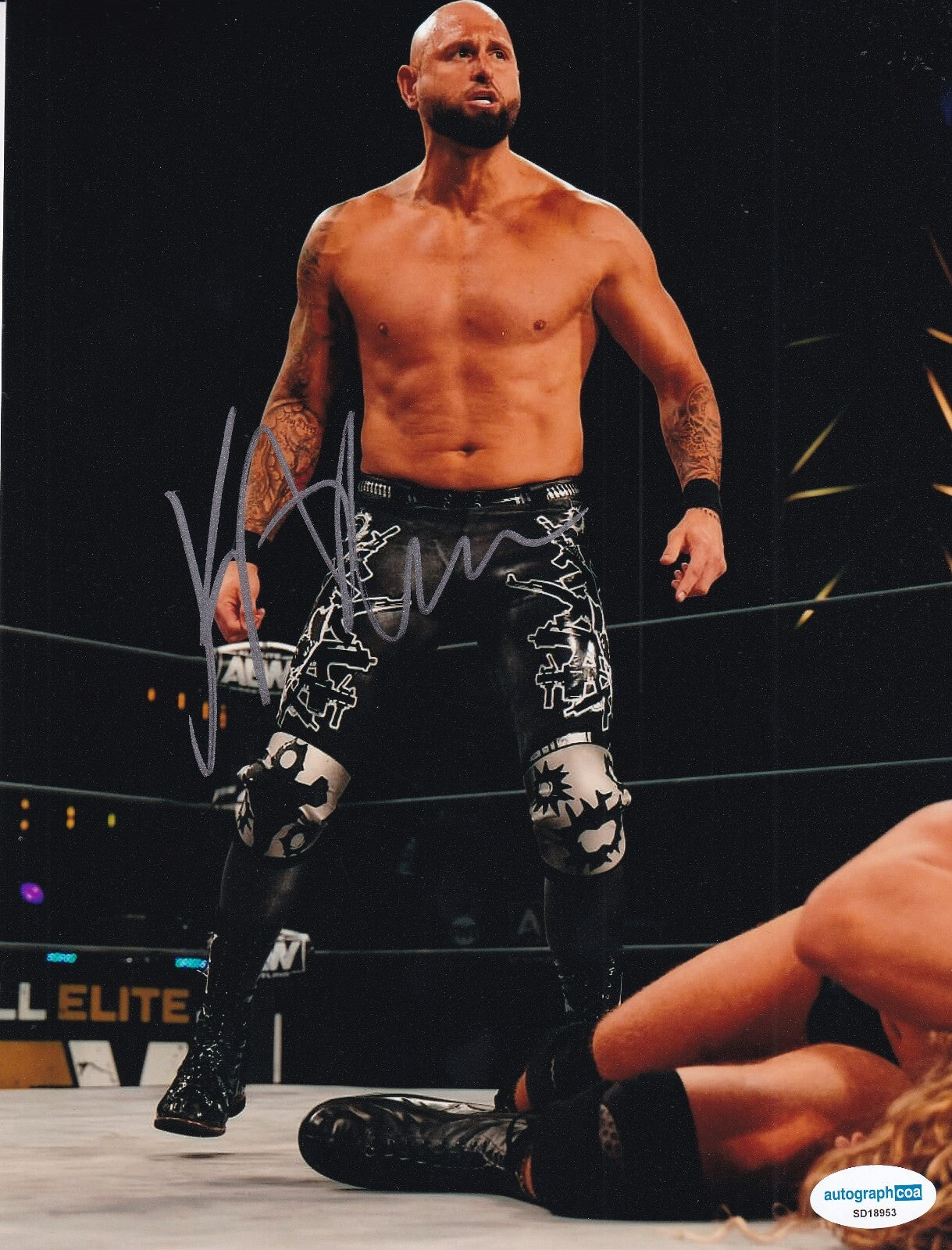 KARL ANDERSON signed (WWE) Killshot WRESTLING Smackdown 8X10 photo ACOA SD18953